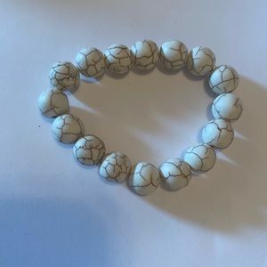 Ivory and brown speckled bracelet
